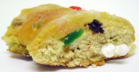 Rosca de Reyes with plastic doll